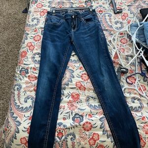 Womens Buckle Black Jeans